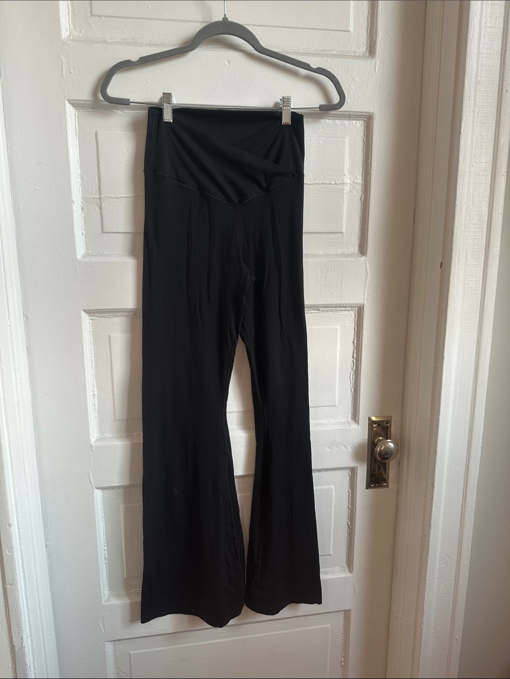Offline by aerie High-Waist Black Wide-Leg Fold-Over Pants